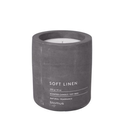 Photo of blomus Scented Candle in Concrete Container Soft Linen Grey FRAGA Small