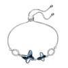 CDE Sterling Silver Infinite Butterfly Bracelet with Swarovski Crystals Photo