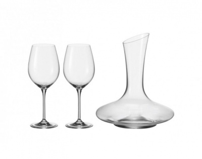 Leonardo Red Wine Decanter Glasses BARCELONA Set 3 Pieces