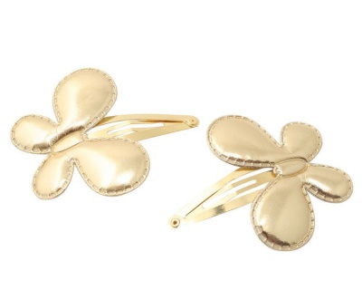 Photo of Set of 2 Butterfly Hairclips - Gold