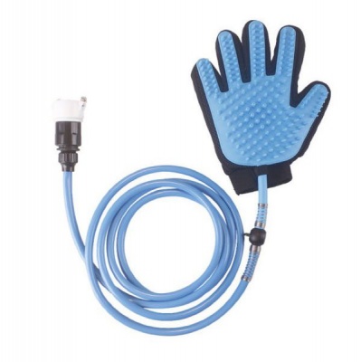 Photo of Pet Grooming Glove with Shower Attachment - Blue