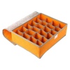 24 Grid Bamboo Charcoal Storage Box Drawer Organizer - Yellow Photo