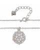 Miss Jewels - Round Floral Shape CZ Pendant/Necklace in 925 Sterling Silver Photo