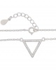 Miss Jewels - CZ Triangle Shape Pendant/Necklace in 925 Sterling Silver Photo