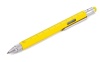 TROIKA Multitasking Ballpoint Pen Mini Tool CONSTRUCTION Yellow Silver