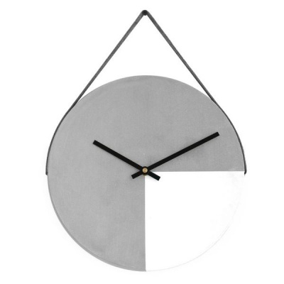 Photo of Cement Wall Clock - Charcoal and White
