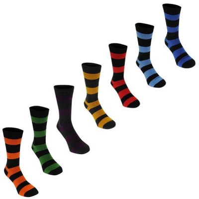 Photo of Kangol Men's Formal 7 Pack Socks - Bold Stripe