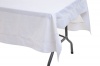 Cottonbox Gala Polycotton Reyna White w/Crystal - Square Tablecloth Photo