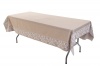 Cottonbox Polycotton Plain w/Taranto Taupe Border - Square Tablecloth Photo