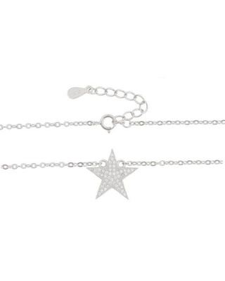 Photo of Miss Jewels - Clear CZ Star Pendant/Necklace with Chain in Sterling Silver