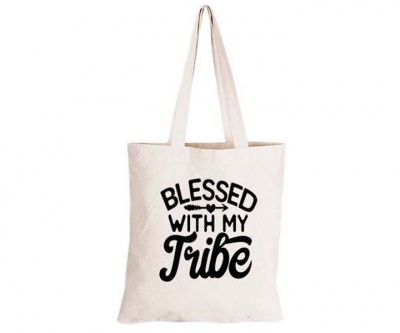 Photo of Blessed with My Tribe - Eco-Cotton Natural Fibre Bag