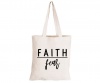 Faith Over Fear - Eco-Cotton Natural Fibre Bag Photo