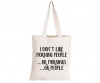 I Don't Like Morning People - Eco-Cotton Natural Fibre Bag Photo