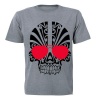 Skeleton Glasses! - Adult - Unisex - T-Shirt - Grey Photo
