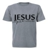 Jesus is my life line - Adult - Unisex - T-Shirt - Grey Photo