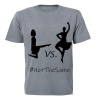 Irish vs. Highland Dancers... - Adult - Unisex - T-Shirt - Grey Photo