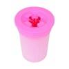 Portable Silicone Pet Foot Cleaning Brush Cup - Pink Photo