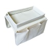 Sofa Armrest Organizer with Cup Holder Tray - White Photo