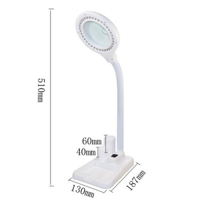 Photo of LED Desk Magnifier Lamp Light 5X 10X Magnifying - White
