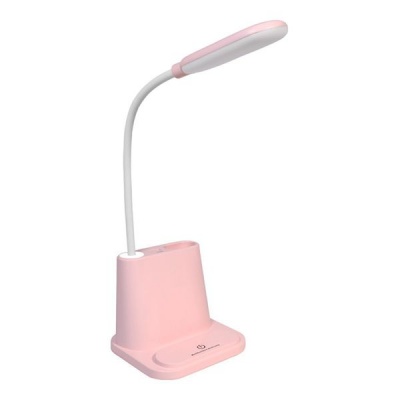 Study Desk Lamp With Creative Pen Holder Pink