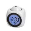 Multi-Function LED Talking Projection Clock - White Photo