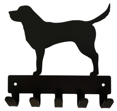 Photo of Eboy Steel Labrador Retriever Key Rack & Leash Hanger - 5 Hooks - Black