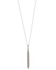 Miss Jewels - CZ Long Point Style Pendant/Necklace in 925 Sterling Silver Photo