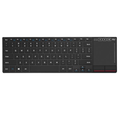 Photo of Rii QWERTY Touchpad 10 Keyless Keyboard Touch Volume Control Black