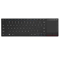 Rii QWERTY Touchpad 10 Keyless Keyboard Touch Volume Control Black