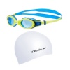 Speedo Junior Goggles Lime & Cap Photo