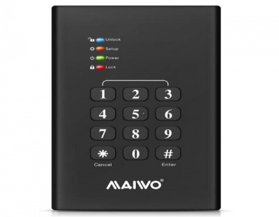 Photo of Maiwo K2568KPA USB3.0 to 2.5" Keypad Encrypted Enclosure