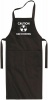 Qtees Africa Caution Dad Cooking Black Apron Photo