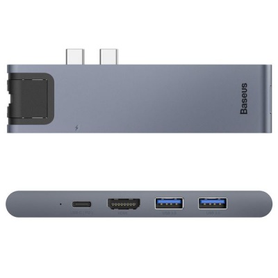 Photo of Baseus Thunderbolt C 2 USB Type-A/Type-C Ethernet SD HDMI MacBook Pro HUB