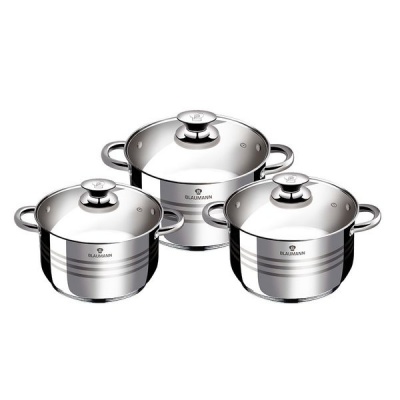 Photo of Blaumann 6-Piece Stainless Steel Cookware Set - Gourmet Line