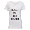 Queen of his Heart - Ladies - T-Shirt - White Photo