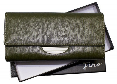 Photo of Fino 51334 Elegant Faux Leather Purse with Cell Phone Compartment Holder and Gift Box