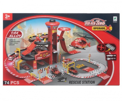 Photo of Kalabazoo 74 Piece Rescue Station Set - Red