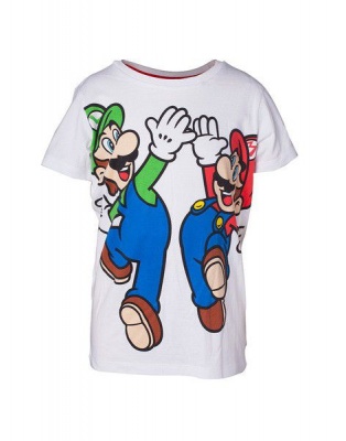 JINX Nintendo Mario Luigi Boys Tshirt White