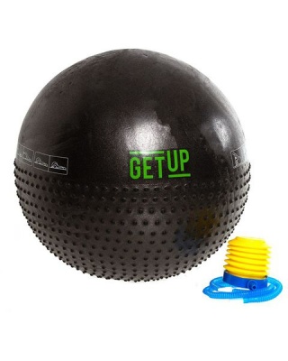 Photo of GetUp Beam 65cm Yoga Ball With Massage Dots And Pump - Black