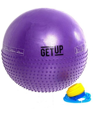 Photo of GetUp Beam 65cm Yoga Ball With Massage Dots And Pump - Purple