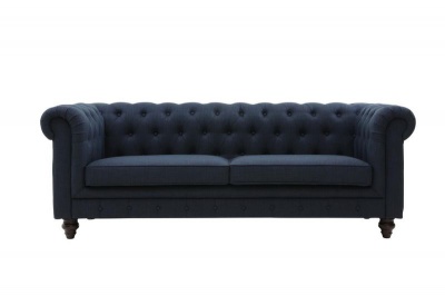 Photo of George & Mason - Regale Tufted 3 Seater Sofa - Denim Blue