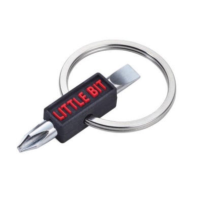 TROIKA Keyring with Phillips and Flat Head Screwdriver LITTLE BIT