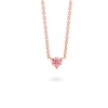 0.25ct Pink Round Solitaire 9k Rose Gold Chain Photo