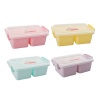 Lunch Box 2-Division 550ml Clip Lock - Set of 4 Assorted Photo