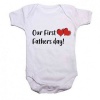 Qtees Africa Our First Fathers Day Baby Grow Photo