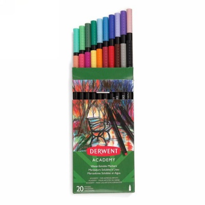 Photo of Derwent Academy Watersoluble Markers Set of 20 - DAM202