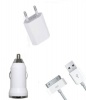 3-in-1 Car/Home Charger for iPhone 3/4 iPad 2/ iPad Touch White Photo