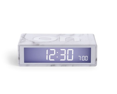 Photo of Lexon Flip Clock 2 LCD Alarm Clock White Marble