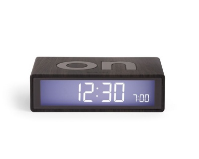 Photo of Lexon Flip Clock 2 LCD Alarm Clock Dark Wood