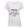 Pizza Love Triangle - Ladies - T-Shirt - White Photo